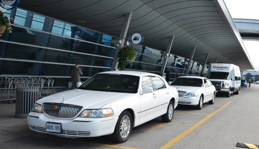 Car service infront London Airport Terminal entrance
