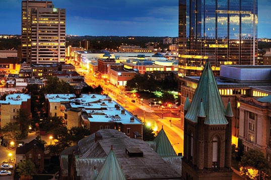 skyline of downtown london