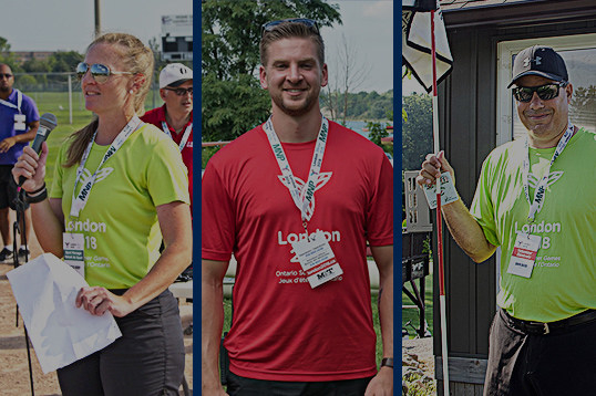 Volunteers for different sporting events