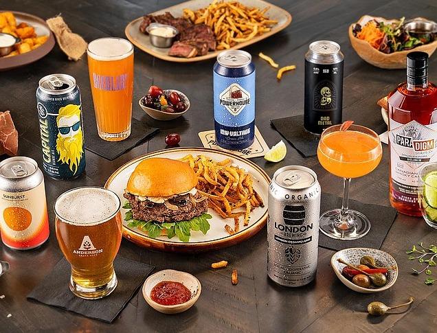 Various brands of beer and spirits from breweries and distilleries from London, Ontario