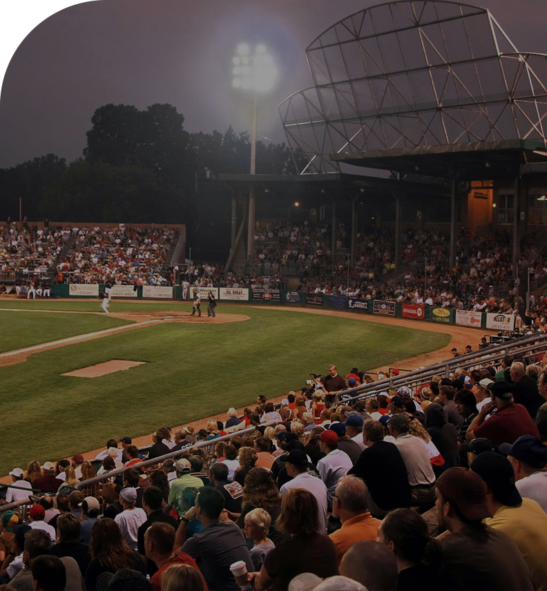 people in attendance watching a baseball game