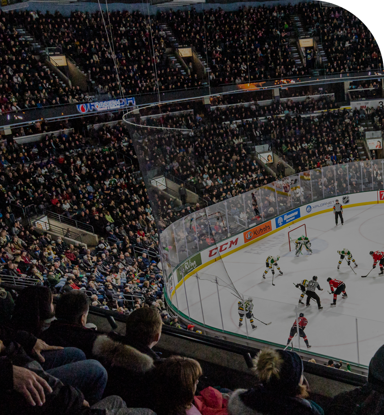 hockey game with players on ice