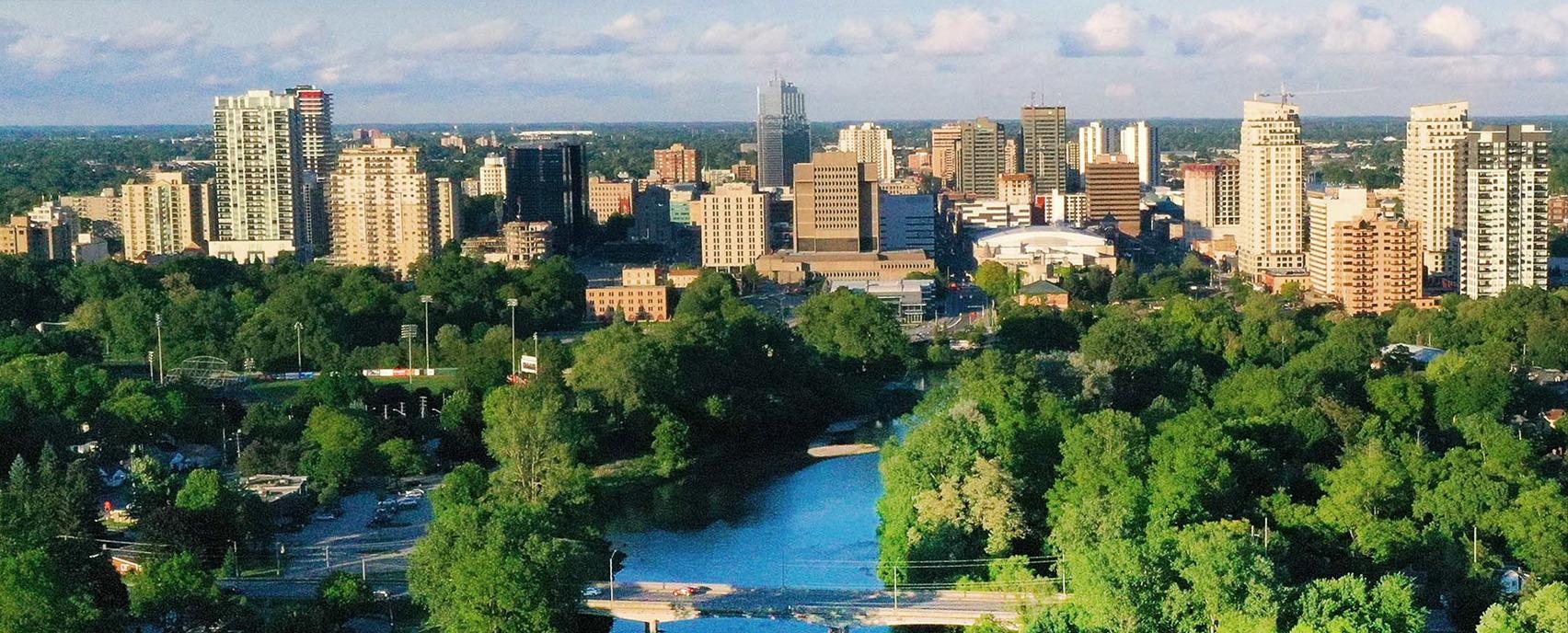 skyline view of downtown London, Ontario