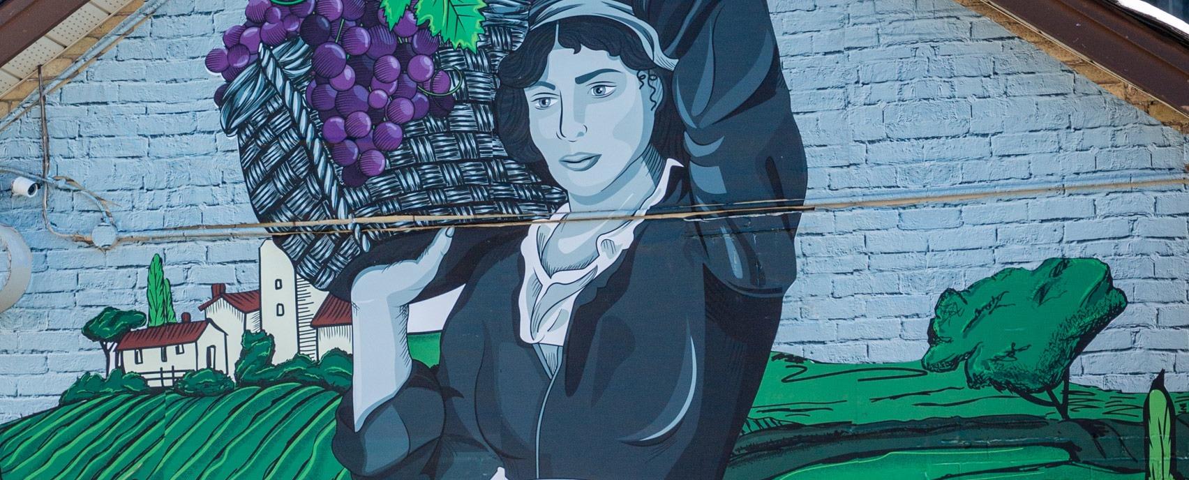 A mural on the building of Danny’s Wine & Beer Supplies located at 127 Hamilton Road in London, Ontario