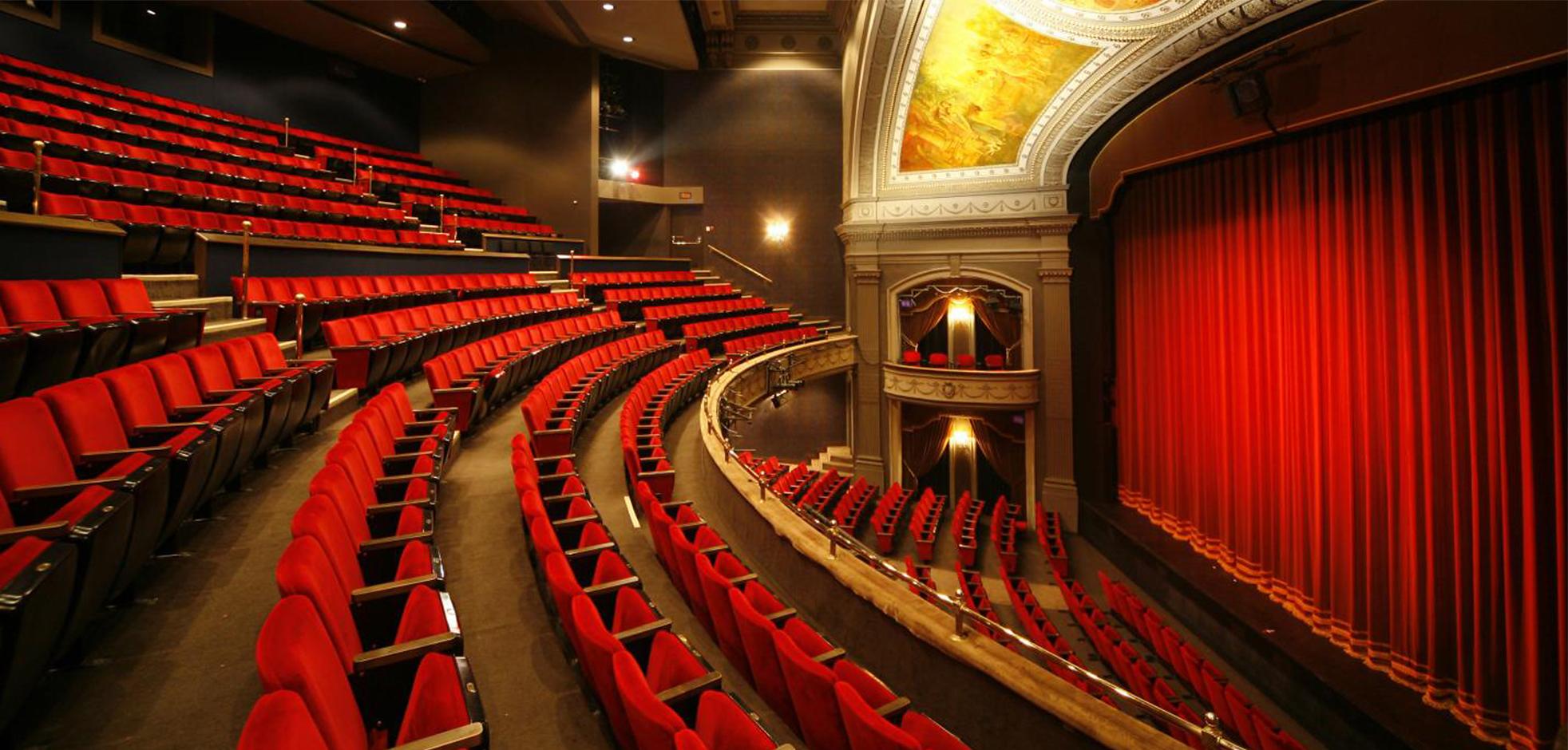 Interior stage view of the Grand Theatre in London, Ontario
