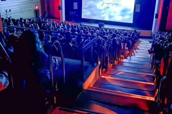 A crowd watching a film in the Wolf Performance Hall theatre during the Forest City Film Festival held in London, Ontario