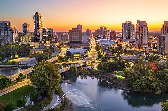 Cityscape of downtown London, Ontario