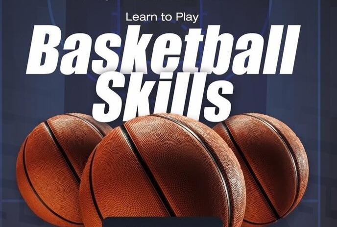 3 basketballs on the ground in a row.