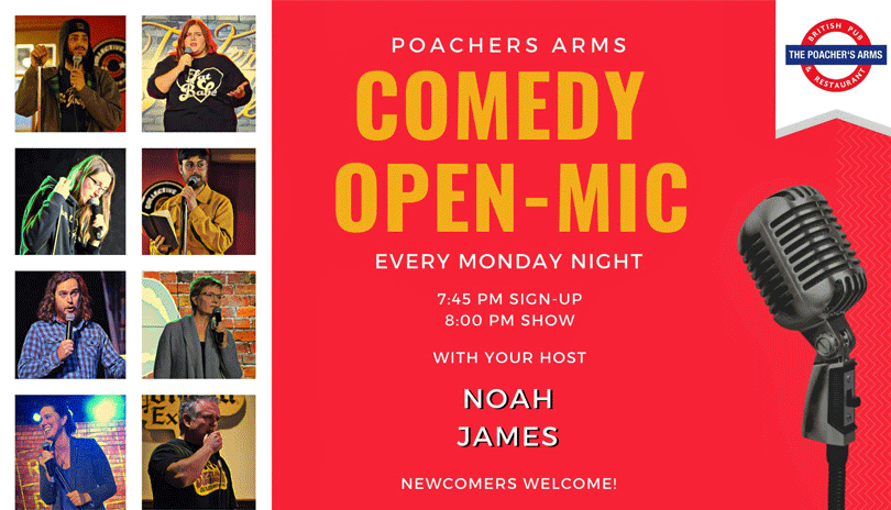 Poacher's Arms Open Mic Comedy - Dec. 5