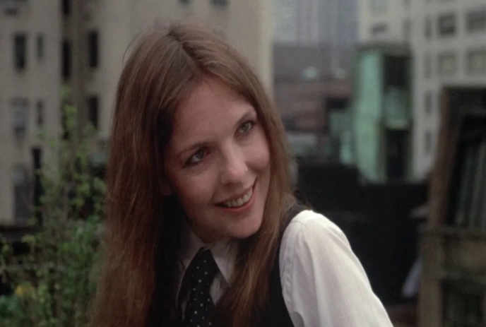 Young Diane Keaton looking off in the distance.