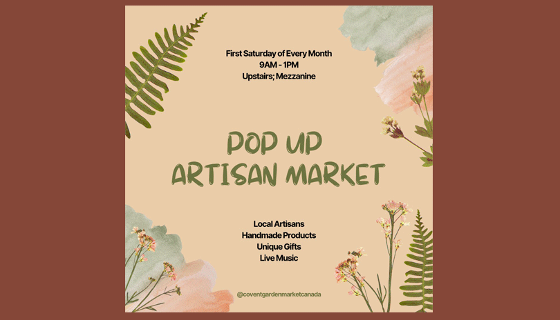 Pop Up Artisan Market - August 6