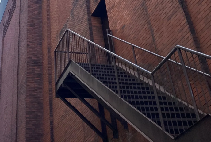Back stairway at the Grand Theatre in Downtown London.