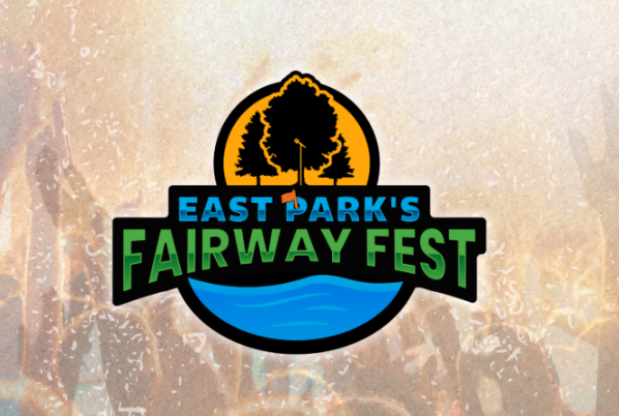 East Park's Fairway Fest Logo with people partying in behind.