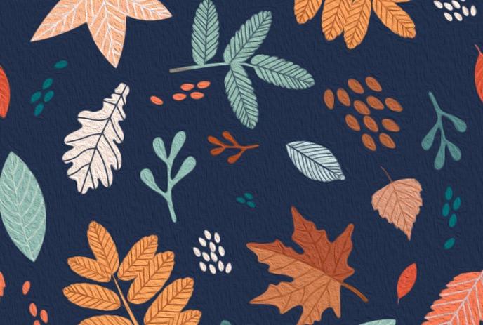 Autumn border with watercolor leaves, berries, mushrooms; blank white center for seasonal message.