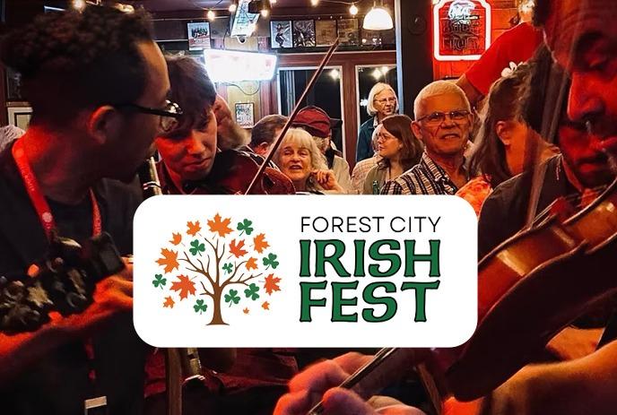 A band playing Irish music.