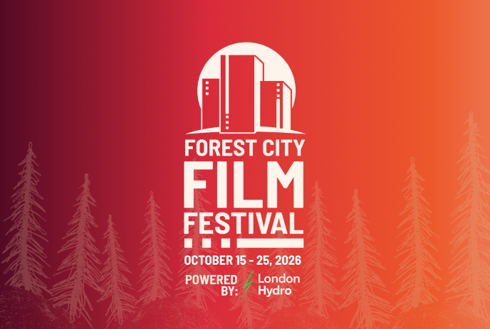 Forest City Film Festival logo on an orange background.