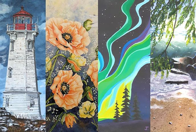 4 paintings from London community artists.