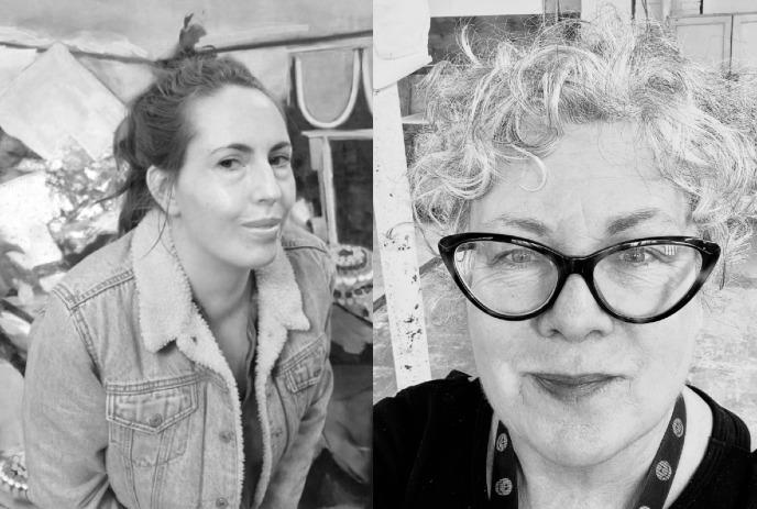 Black and white photos of Angie Quick & Susan Day.