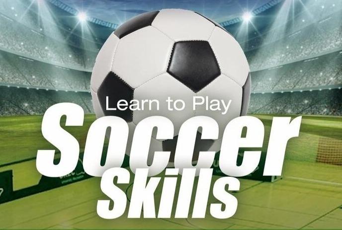 A soccer ball on a soccer pitch.