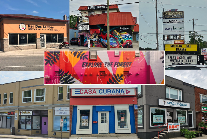 Picture unveils famous restaurants in Hamilton Road area in London such as Casa Cubana, Rei Dos Leitoes and murals.