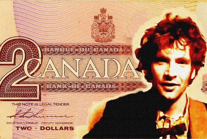 Two Dollar Bill's face on a bill of Canadian money.