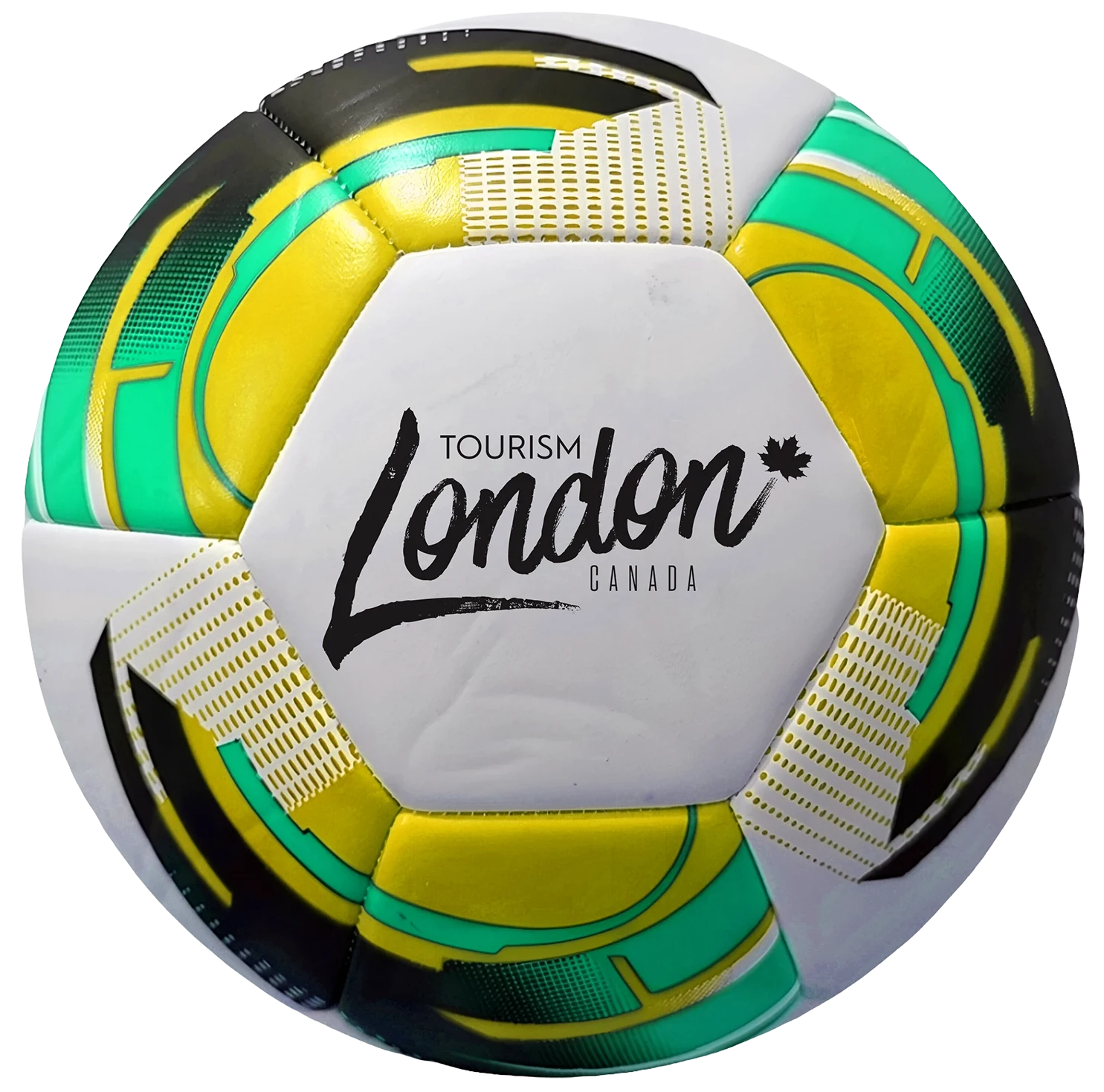 yellow green soccer ball