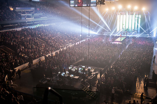 indoor audience stage concert