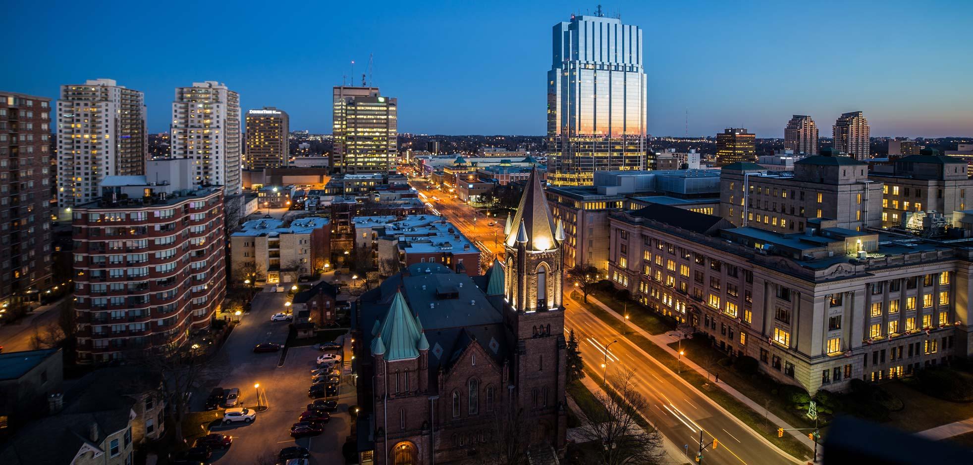 Wellington Road in Downtown London, Ontario