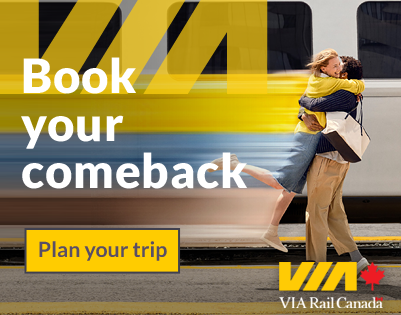VIA Rail ad 2021 - book your comeback