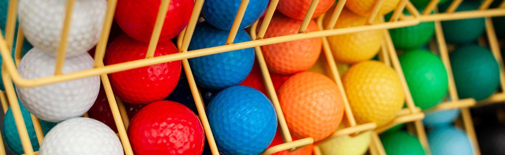 Colorful golf balls