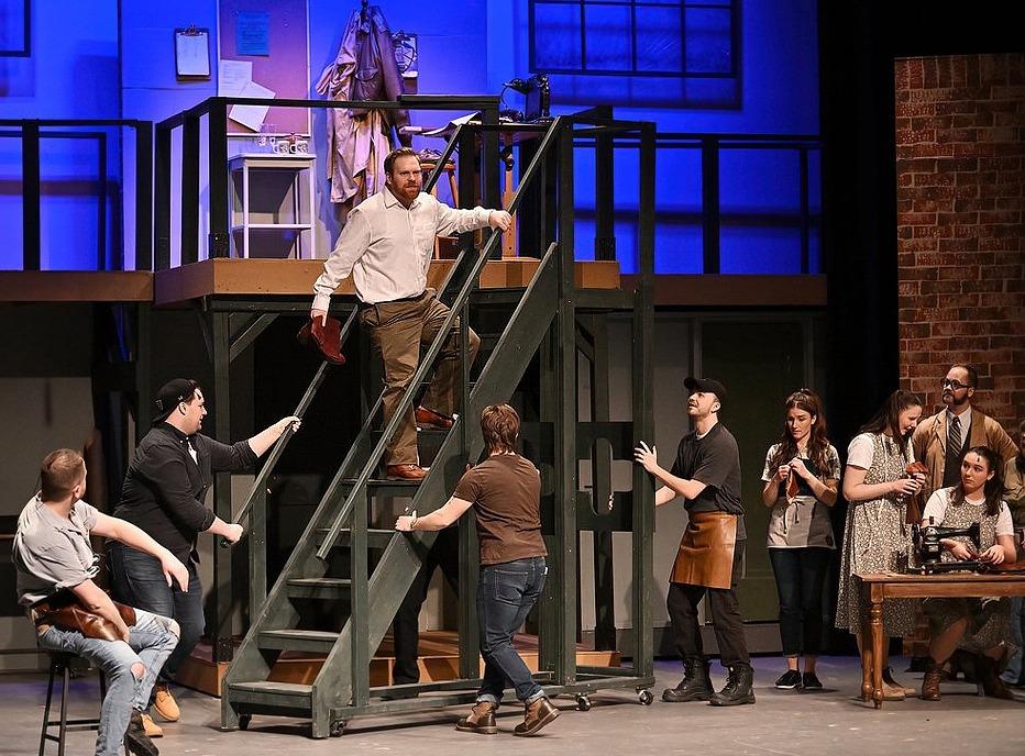 Actors  participating in a theatre production at the Palace Theatre in London, Ontario