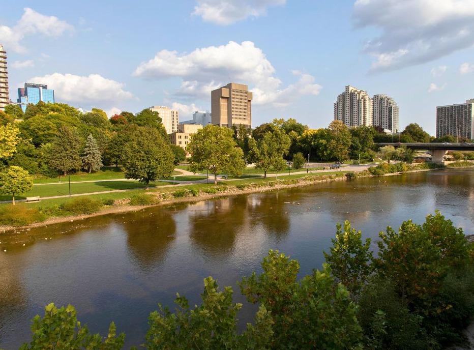London, Ontario's Thames River on a bright Spring afternoon