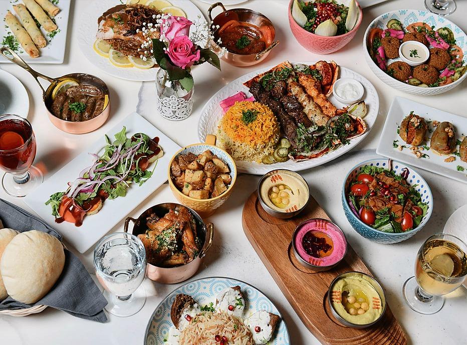 Various dishes on display from Yasmine's Authentic Lebanese Cuisine located in London, Ontario