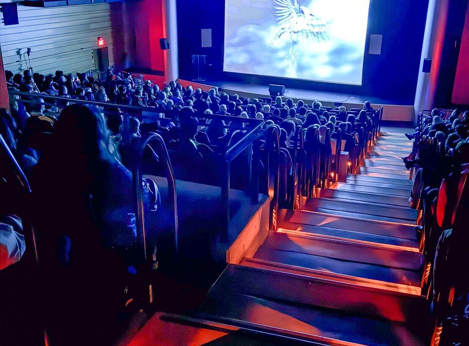 A crowd watching a film in the Wolf Performance Hall theatre during the Forest City Film Festival held in London, Ontario
