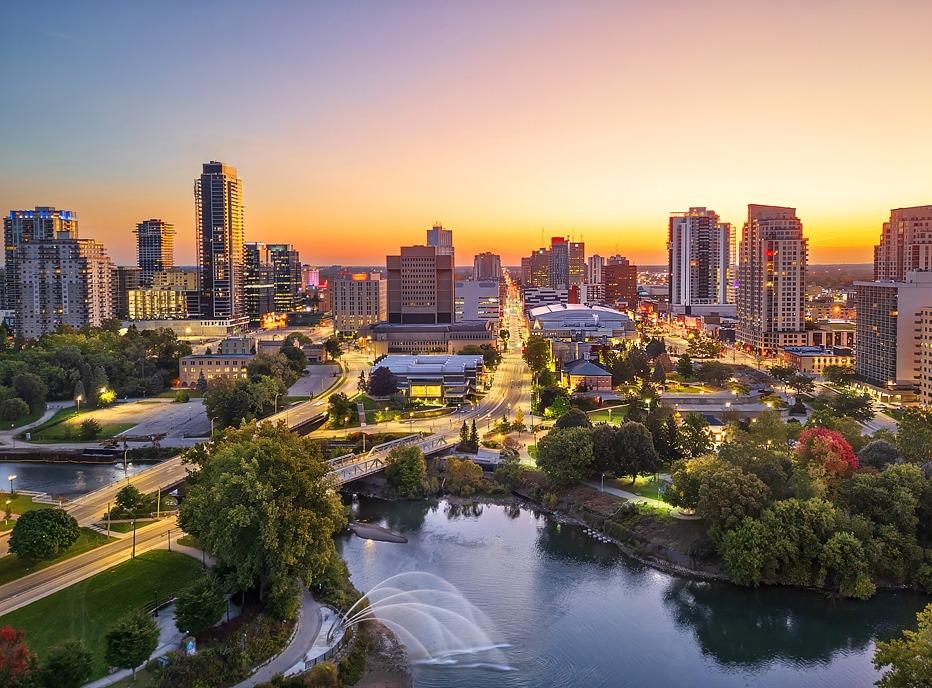 Cityscape of downtown London, Ontario