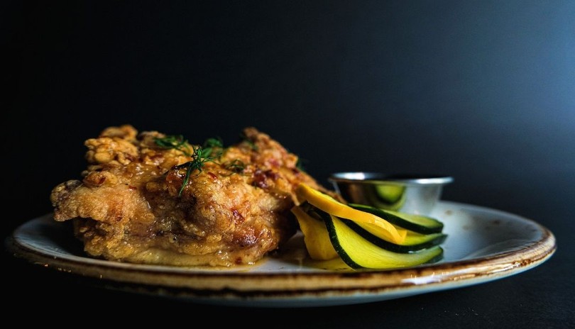 Fried Chicken with Spicy Bourbon Honey Glaze from Hunter & Co. located in London, Ontario