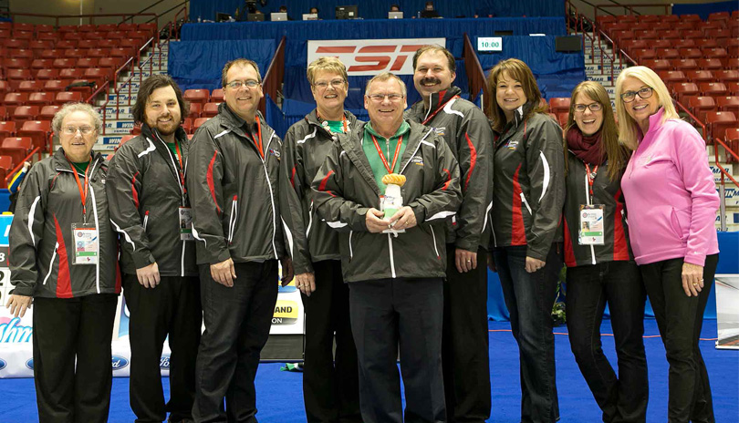 A group of Brier Cup Volunteers standing together