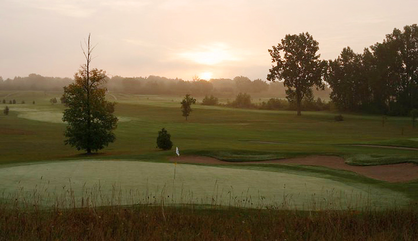Fanshawe Golf Course at sunset in the early fall located in London, Ontario Canada