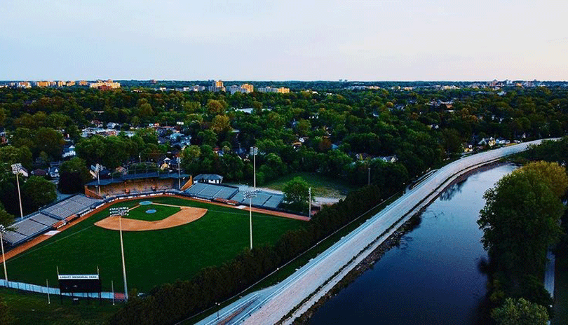 Ariel view of Labatt Park.