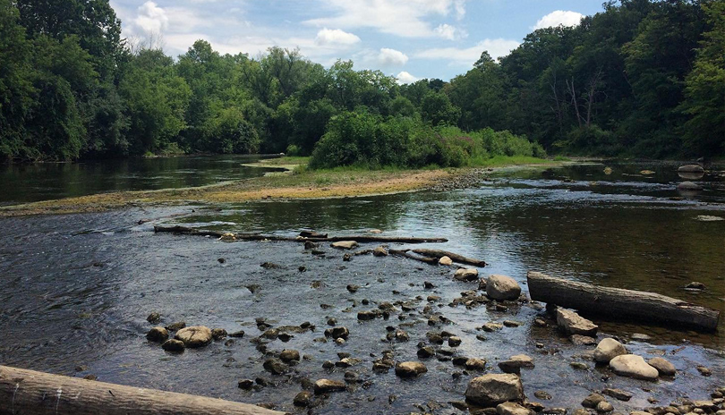 A beautiful wide river.
