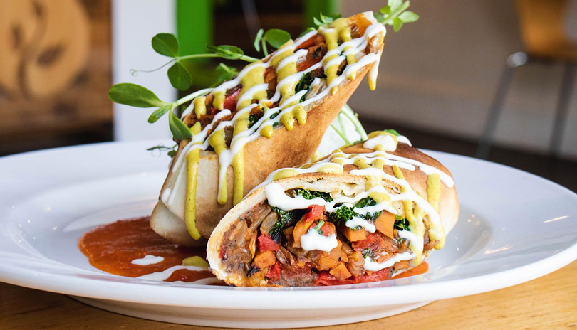 A vegetable based dish from Plant Matter Kitchen displayed on a table