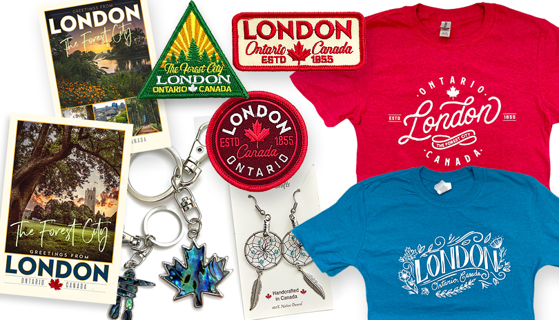 Various souvenirs of London, Ontario, Canada