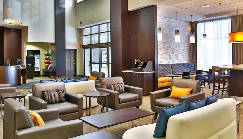 The interior lobby The Park Hotel London located in London, Ontario
