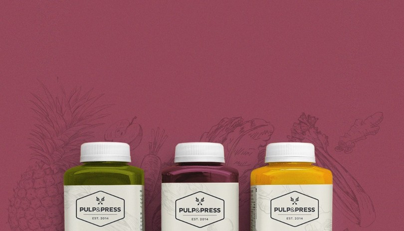 Three flavours of Pulp & Press Juice