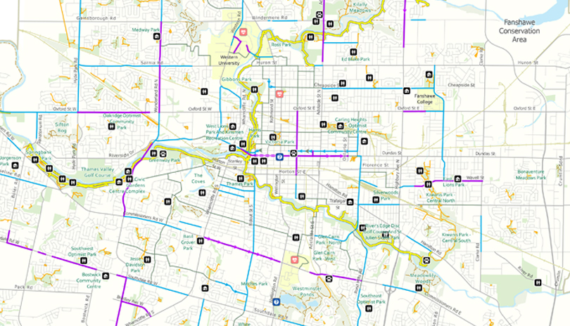 London Ontario Bike and Walk Map