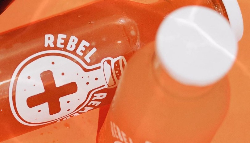 Close up shot of an organic drink brewed at Rebel Remedy