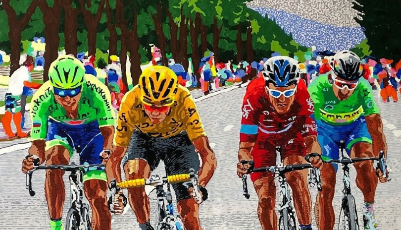 Art of cyclists by Steve Tracy