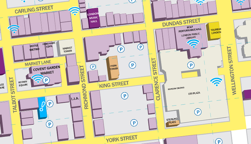 Downtown London Area Map