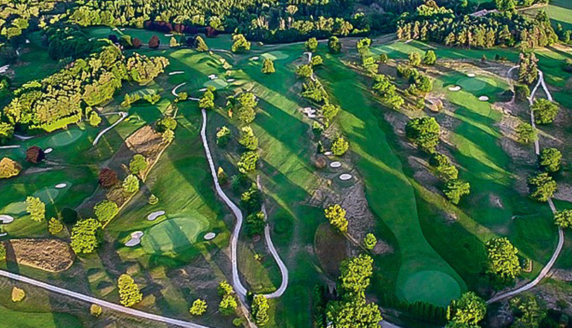 Aerial shot of Echo Valley Golf Club in London, Ontario