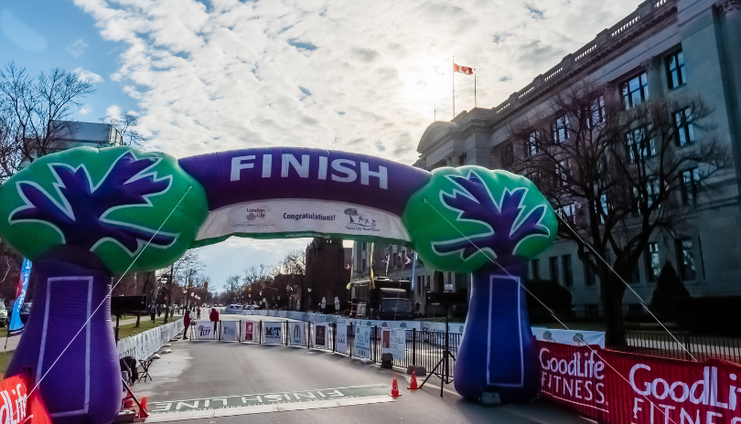 Finish line at the Forest City Road Races held in London, Ontario